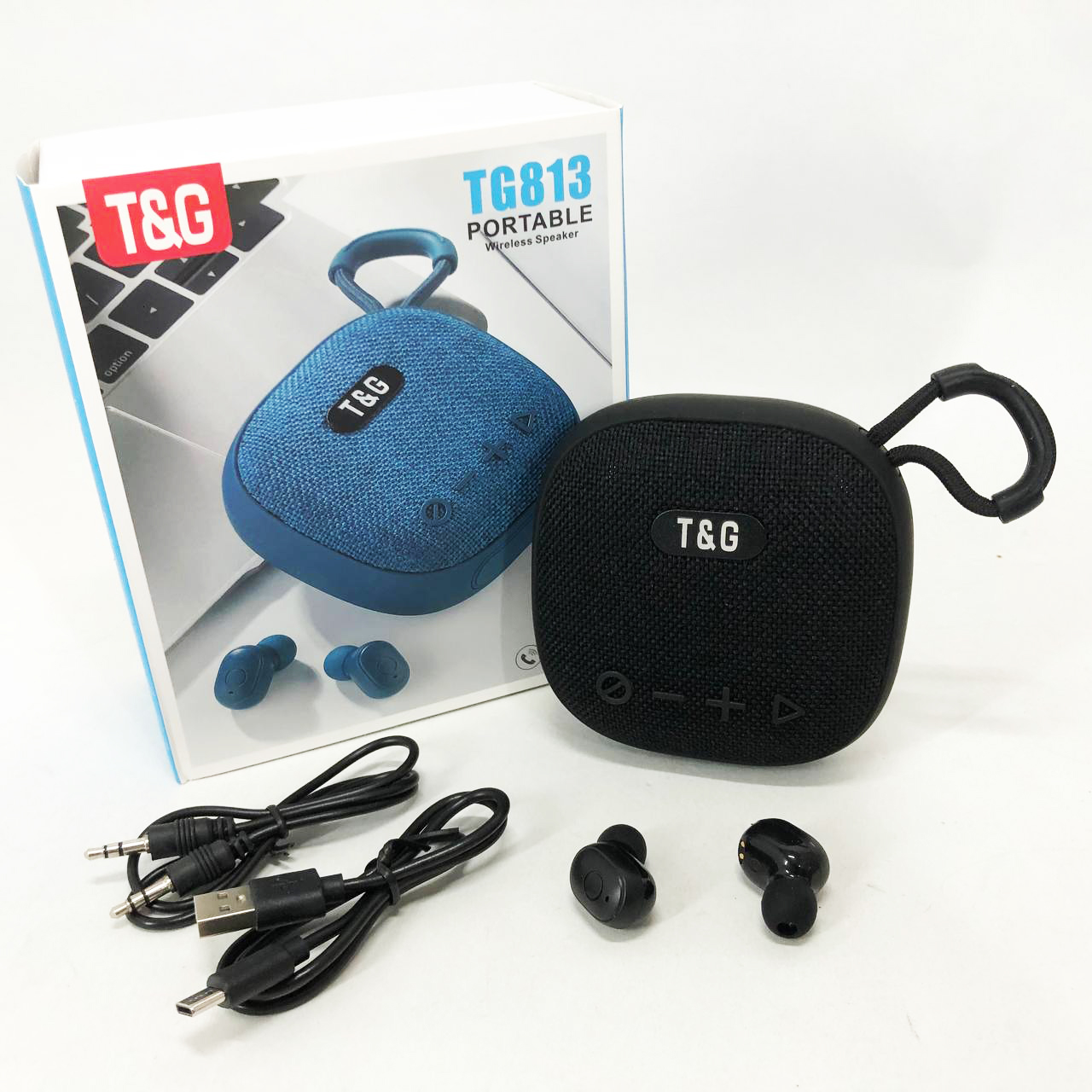 Колонка-Bluetooth із навушниками TG813. Колір: чорний