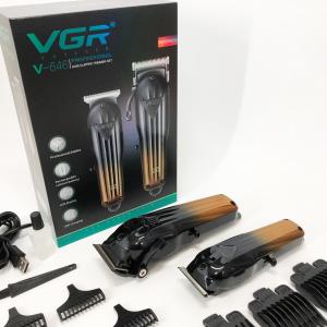 Комплект VGR 2 в 1 V-646 акумуляторна машинка для стрижки та триммер