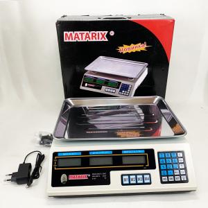 Ваги торговельні MATARIX MX-410A 50 кг електронні з калькулятором 220 В