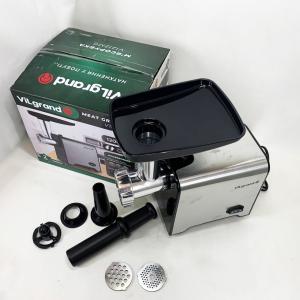 М'ясорубка електрична з нержавіючої сталі VILGRAND V1212MG сталева 1200 Вт