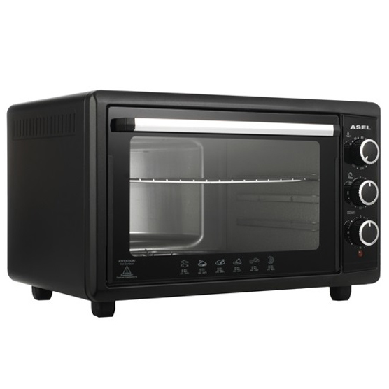 Електродуховка Asel АF50-33 50 л 1500 Вт Духовка електрична Асель Турецька, Підсвічування, Конвекція