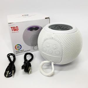 Бездротова потужна колонка TG337 з Bluetooth, RGB-підсвічуванням та радіо. Колір: білий