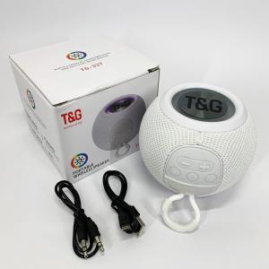 Бездротова потужна колонка TG337 з Bluetooth, RGB-підсвічуванням та радіо. Колір: білий