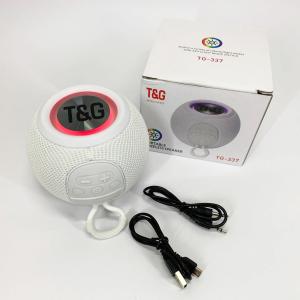 Бездротова потужна колонка TG337 з Bluetooth, RGB-підсвічуванням та радіо. Колір: білий