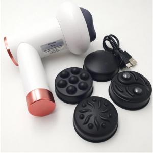 Масажер антицелюлітний для тіла рук та ніг 4 насадки 6 швидкостей Deep Rolling Massager. Колір: білий