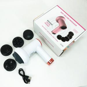 Масажер антицелюлітний для тіла рук та ніг 4 насадки 6 швидкостей Deep Rolling Massager. Колір: білий
