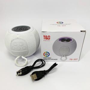 Бездротова потужна колонка TG337 з Bluetooth, RGB-підсвічуванням та радіо. Колір: білий