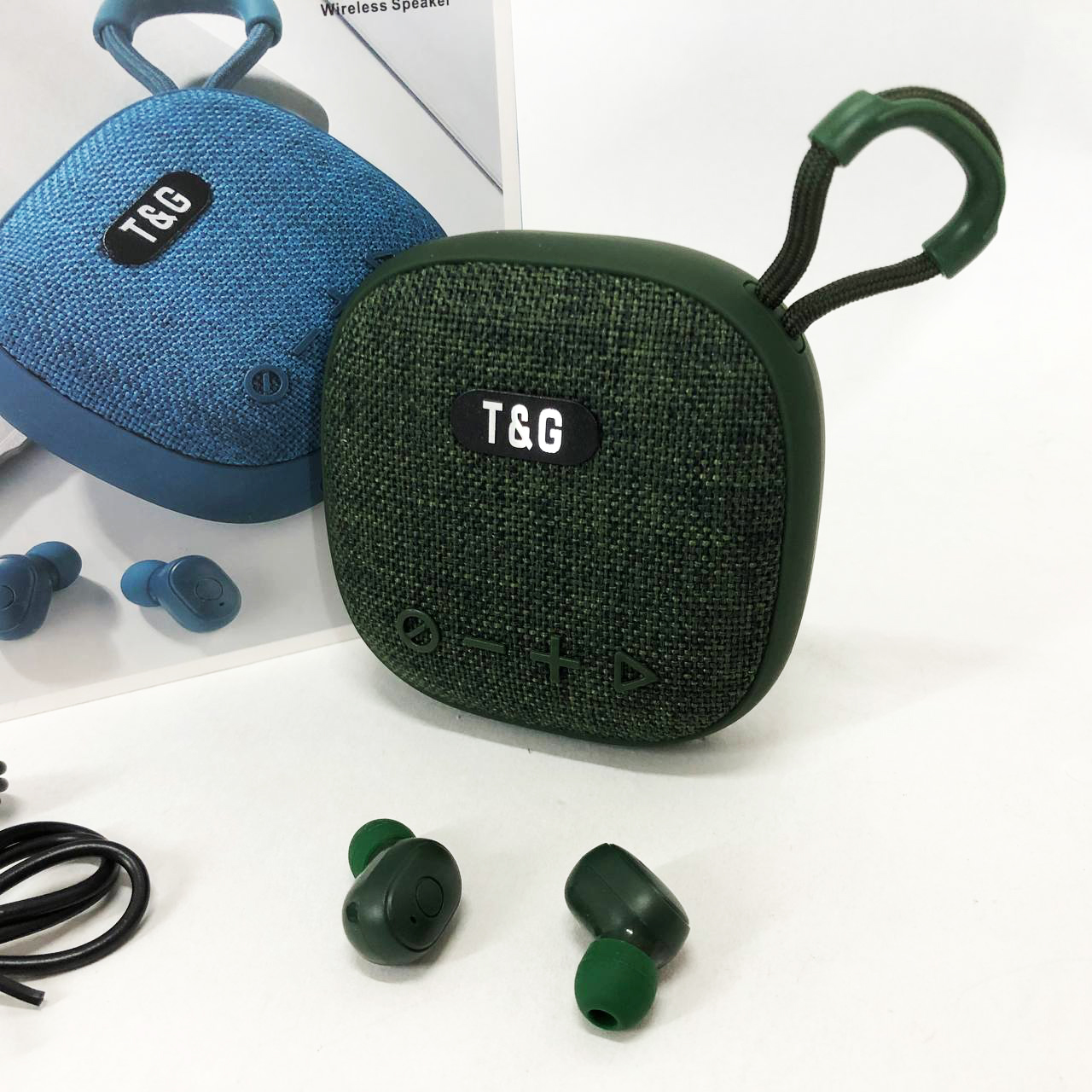 Колонка-Bluetooth із навушниками TG813. Колір: зелений