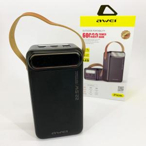 Зовнішній акумулятор Power Bank AWEI P101K 60000mah швидка зарядка