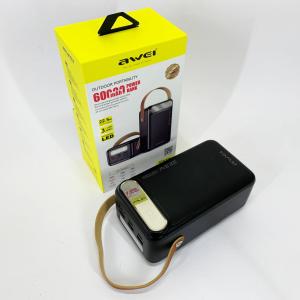 Зовнішній акумулятор Power Bank AWEI P101K 60000mah швидка зарядка