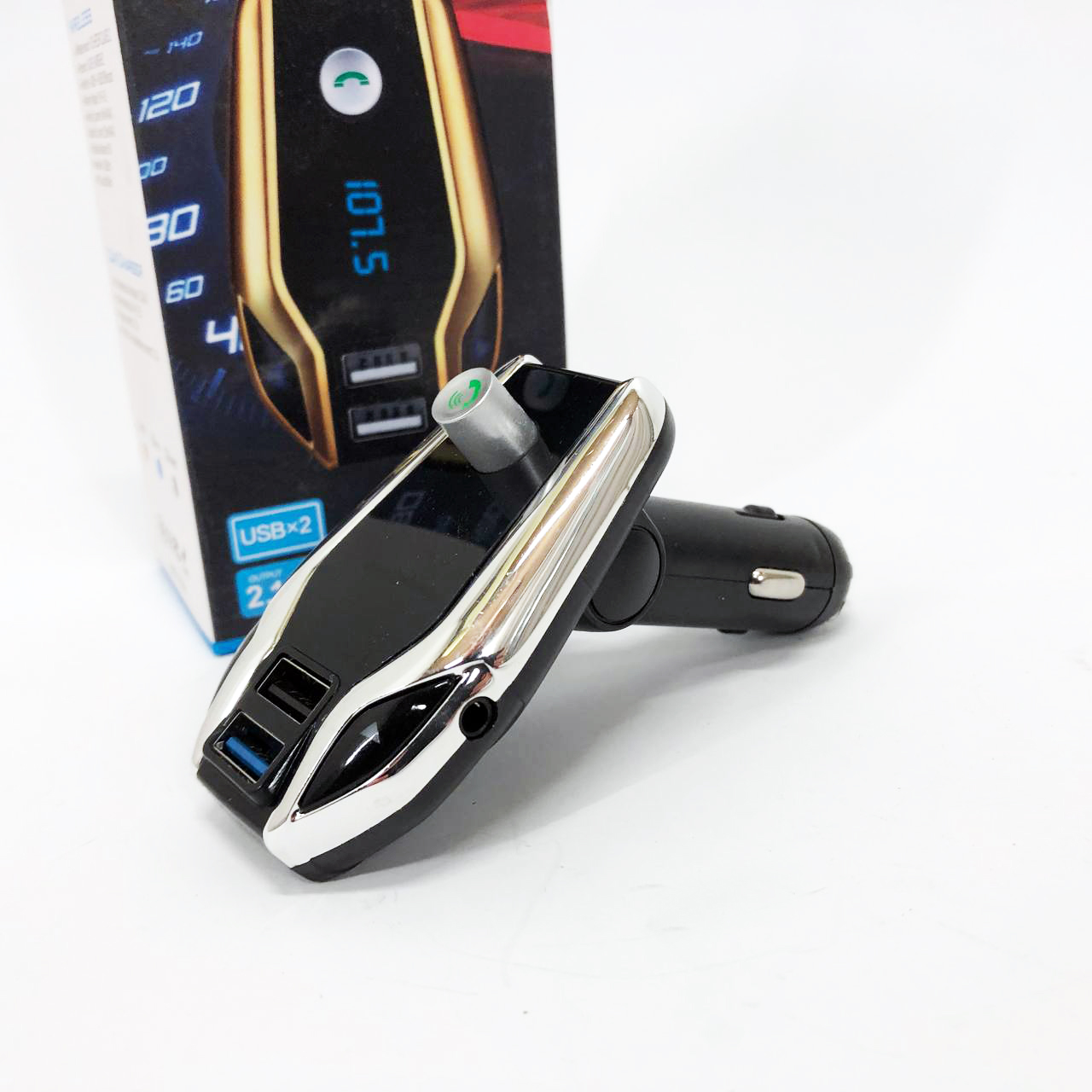 Автомобільний FM модулятор Bluetooth FM X8 plus, FM модулятор з флешкою ​​від прикурювача