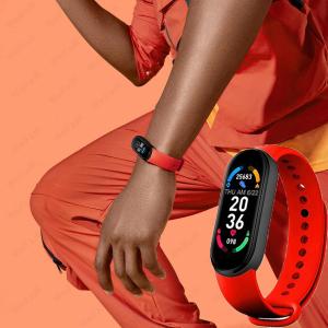 Фітнес браслет FitPro Smart Band M6 (смарт годинник, пульсоксиметр, пульс). Колір червоний