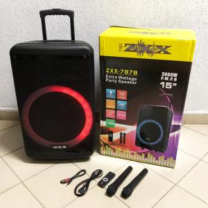 Акустична переносна колонка ZXX-7878/8161 600 Вт 15" 72х42х35см