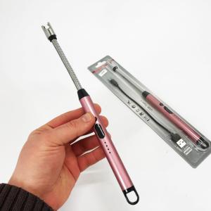 Запальничка електрична BBQ Lighter імпульсна плазмова вітрозахисна USB рожева запальничка Pink