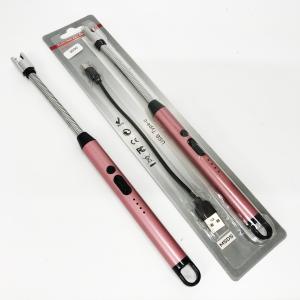 Запальничка електрична BBQ Lighter імпульсна плазмова вітрозахисна USB рожева запальничка Pink