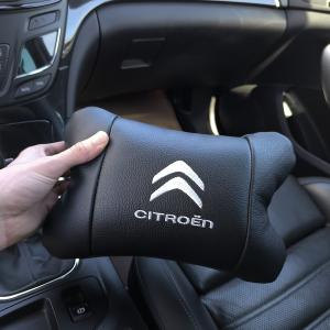 Набір шкіряних подушок Citroën з натуральної італійської шкіри + фірмовий брелок у подарунок
