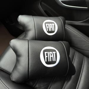 Набір подушок Fiat з натуральної шкіри + вишивка логотипу та шкіряний брелок у подарунок