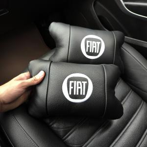 Набір подушок Fiat з натуральної шкіри + вишивка логотипу та шкіряний брелок у подарунок