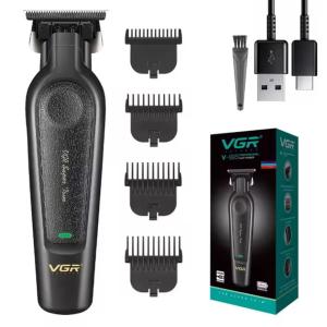 Акумуляторна машинка для стрижки VGR V-995 + 4 насадки, 2000 мАг, USB