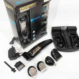 Машинка для стрижки 5в1 Geemy GM-853 стайлер, бритва, триммер на акумуляторі нержавіюча сталь 6 насадок