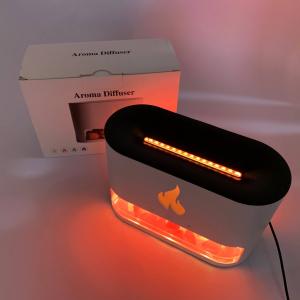 Лампа зволожувач повітря Docsal Flame 3 в 1 з соляним камінням, Портативний зволожувач лампа біла