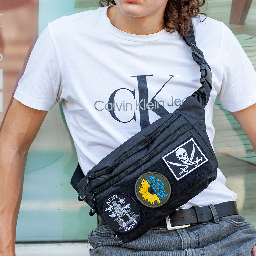 Тактична бананка з патч-панеллю чоловіча, Сумка через плече з Cordura