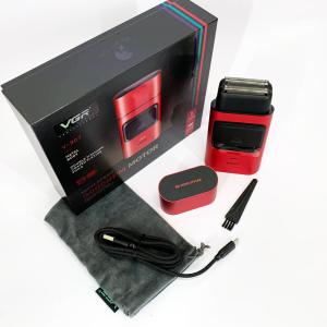 Електробритва-шейвер для бороди та обличчя VGR V-307 RED металевий корпус