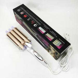 Плойка для волосся професійна Kemei KM-1010 потрійна для створення локонів з турмаліновим покриттям