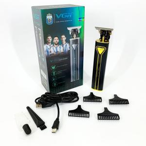 Професійна акумуляторна машинка для стрижки VGR V-009 тример для бороди та вусів. Колір: золотий