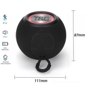 Бездротова потужна колонка TG337 з Bluetooth, RGB-підсвічуванням та радіо. Колір: чорний