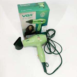 Фен для волосся дорожній VGR V-432 GREEN, з концентратором 1000Вт, іонізація та 2 режими. Колір: зелений