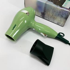 Фен для волосся дорожній VGR V-432 GREEN, з концентратором 1000Вт, іонізація та 2 режими. Колір: зелений