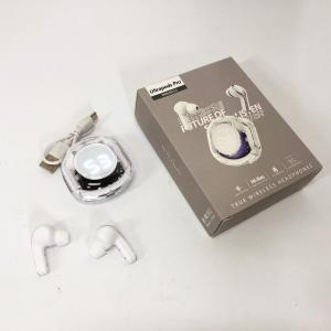 Бездротові навушники TWS T8 PRO з прозорим кейсом Вакуумний LED дисплей Bluetooth 5.3. Колір: білий