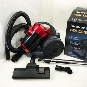 Пилосос вакуумний з контейнером для збирання пилу на 3 л GOLDBERG GB-9903 6200 Вт Потужний. Колір: червоний