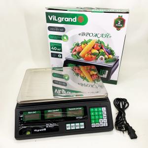 Ваги торговельні ViLgrand VES-6V-40 40 кг з калькулятором та акумулятором