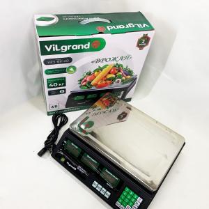 Ваги торговельні ViLgrand VES-6V-40 40 кг з калькулятором та акумулятором