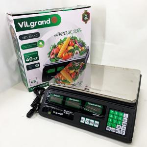 Ваги торговельні ViLgrand VES-6V-40 40 кг з калькулятором та акумулятором