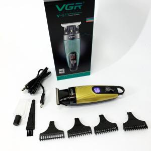 Машинка для стрижки волосся VGR V-975 тример для бороди та вусів. Колір: золотий