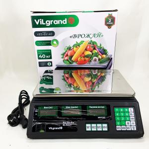 Ваги торговельні ViLgrand VES-6V-40 40 кг з калькулятором та акумулятором
