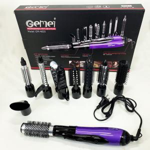 Фен - щітка стайлер Gemei GM-4835 багатофункціональний набір з насадками для волосся 10 в 1 Purple