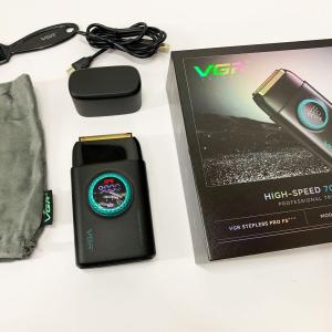 Електробритва VGR V-378 BLACK шейвер, подвійне лезо, регулювання потужності 7000-9000 RPM. Колір: чорний