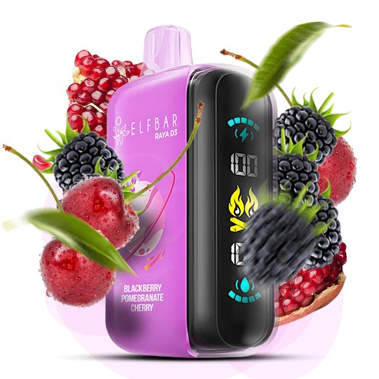 Elf Bar Raya D3 25000. Ожина Гранат Вишня (Blackberry Pomegranate Cherry)