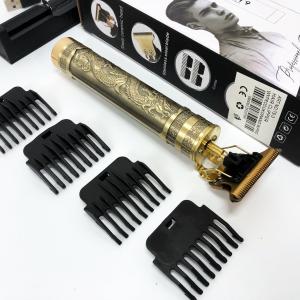 Машинка триммер для стрижки волосся та бороди Vintage T9-3, 4 насадки