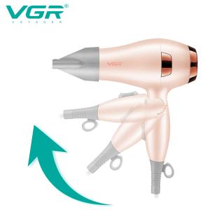 Фен для волосся дорожній VGR V-432 PINK, з концентратором 1000Вт, іонізація та 2 режими Pink