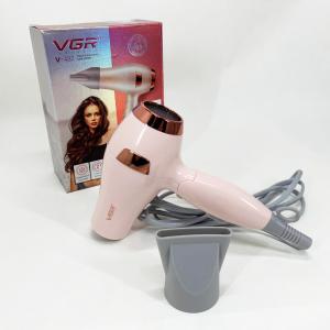 Фен для волосся дорожній VGR V-432 PINK, з концентратором 1000Вт, іонізація та 2 режими Pink