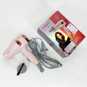 Фен для волосся дорожній VGR V-432 PINK, з концентратором 1000Вт, іонізація та 2 режими Pink