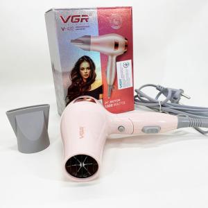 Фен для волосся дорожній VGR V-432 PINK, з концентратором 1000Вт, іонізація та 2 режими Pink