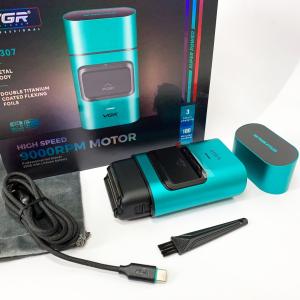 Електробритва-шейвер для бороди та обличчя VGR V-307 металевий корпус GREEN