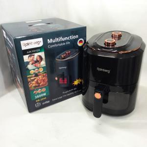 Аерофрітюрниця для дому з таймером Rainberg RB-2242 на 6л безмасляна фритюрниця 3800Вт Black