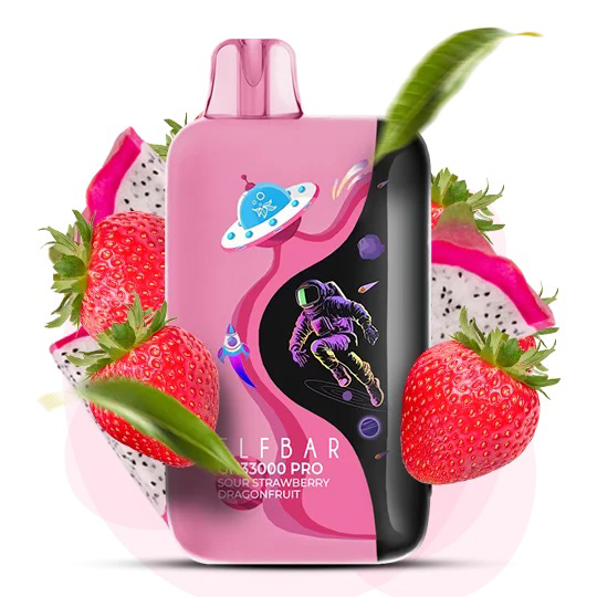 Elf Bar GH 33000 PRO. Кисла Полуниця Драгонфрут (Sour Strawberry Dragonfruit)